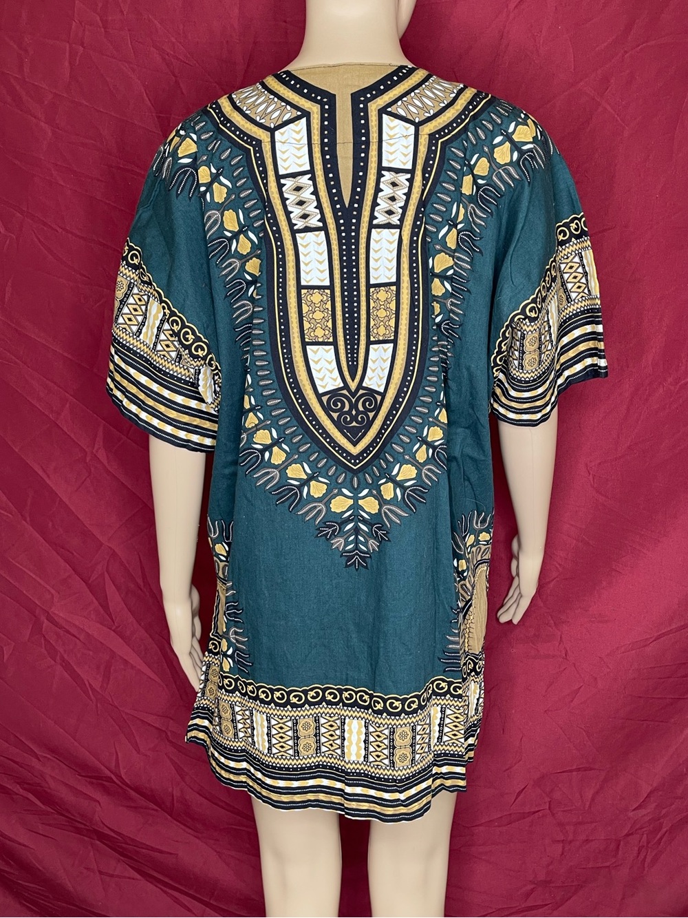 Raan Pah Muang Handmade Authentic Traditional Unisex Dashiki Tunic Shirt Large - Picture 3 of 6